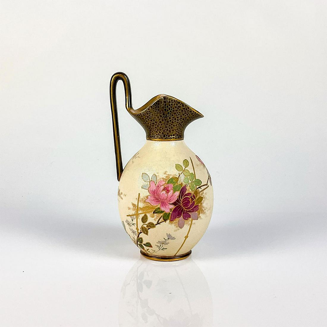 Antique Doulton Burslem Earthenware Floral Pitcher (1 of 3)