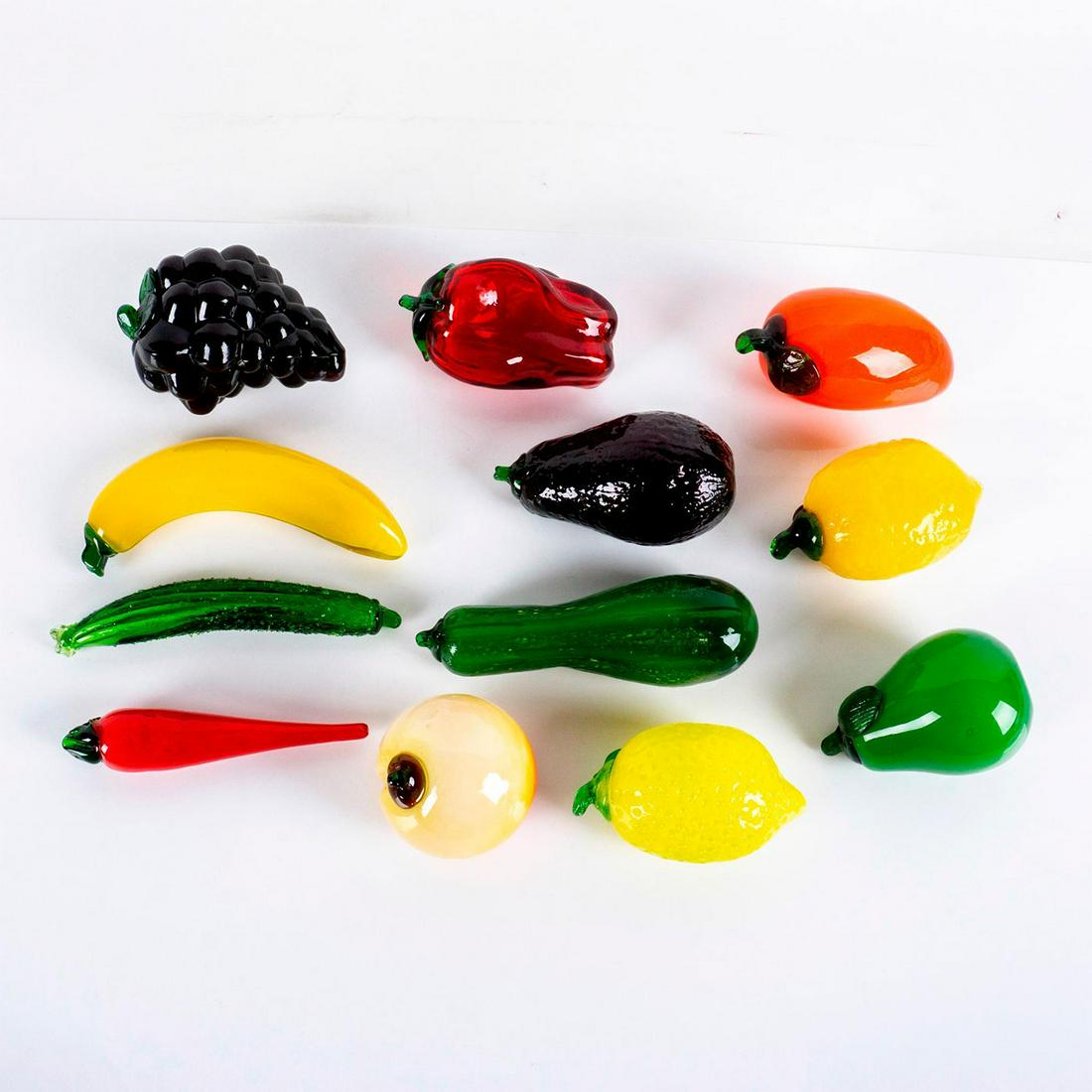 12pc Assorted Blown Glasses, Fruits and Vegetables (1 of 11)