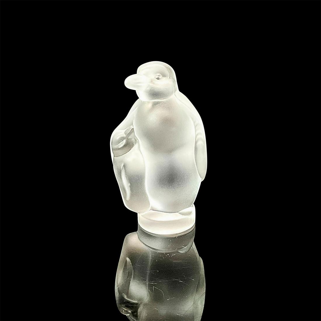 Sevres Frosted Crystal Figurine, Emperor Penguins (1 of 3)