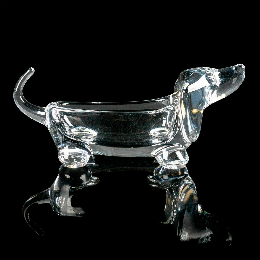 Vintage Vannes Le Chatel Crystal Dachshund with Wide Poche (1 of 5)