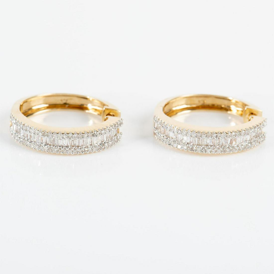 3.00 ct TWT Diamond Hoop Earrings (1 of 2)