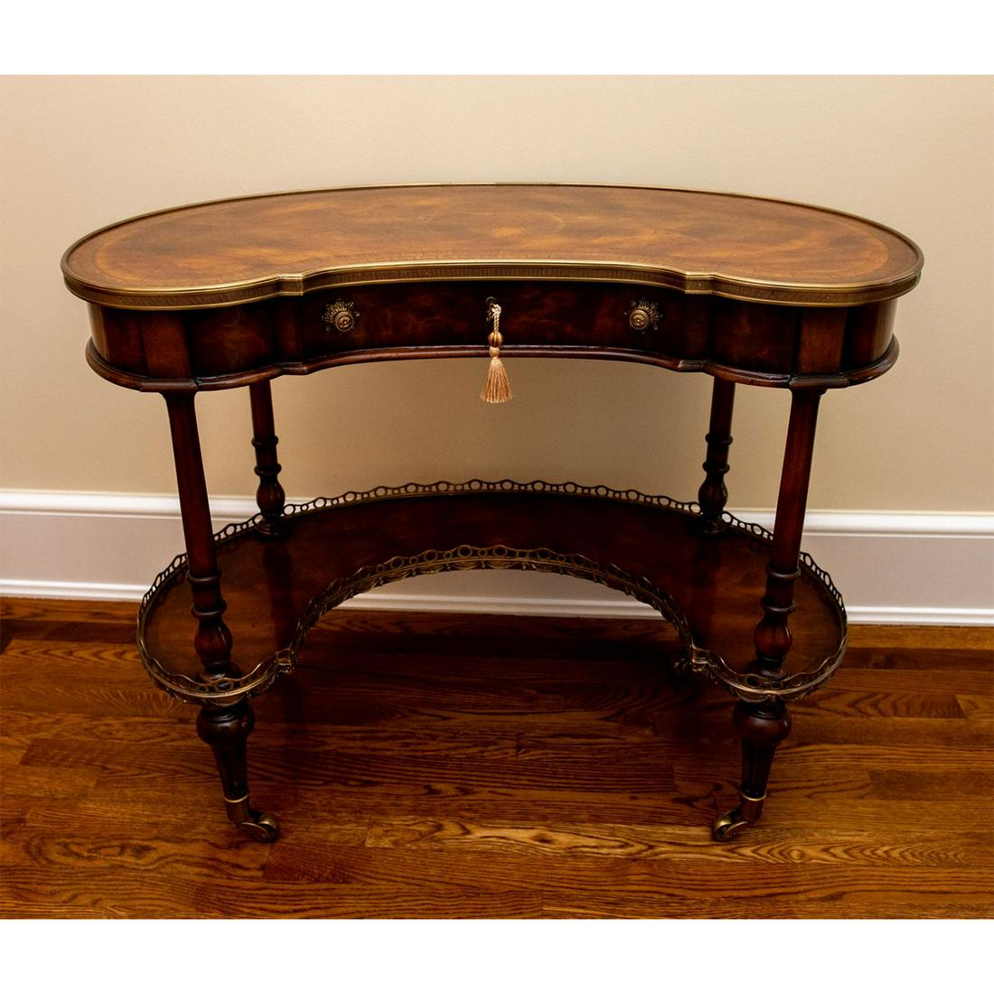 Theodore Alexander Replica Mahogany & Brass Secretary Desk (1 of 10)