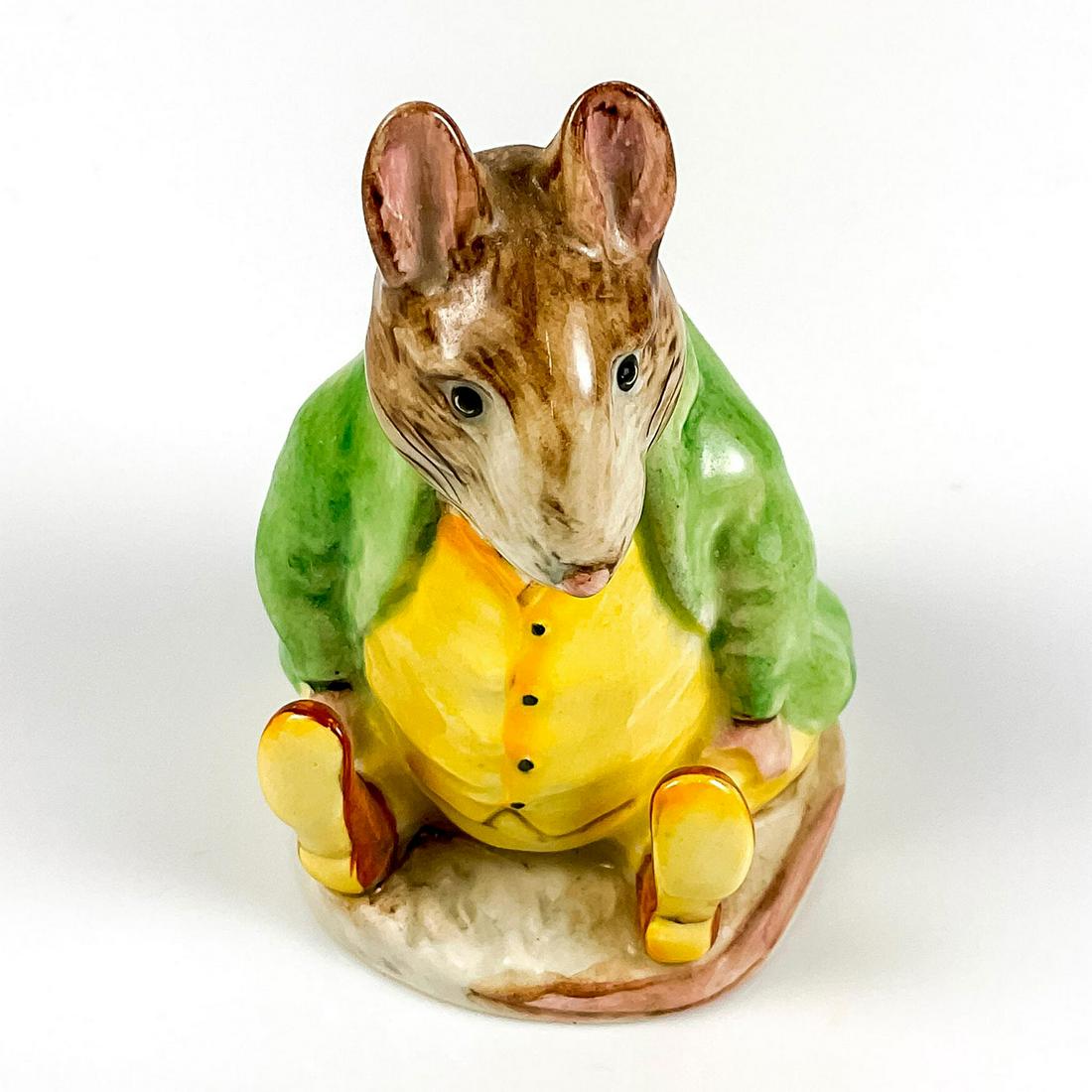 Samuel Whiskers - Beswick - Beatrix Potter Figurine: Glossy finish. Depicts character wearing light green coat, yellow waistcoat, and trousers. Beswick and F. Warne & Co. backstamps. This item has no reserve. Dimensions: 3.25" H Manufacturer: Beswick Co