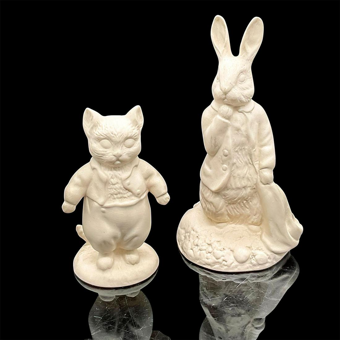 2pcBeatrix Potter Unfinished Figures,Tom Kitten,Peter Rabbit (1 of 3)