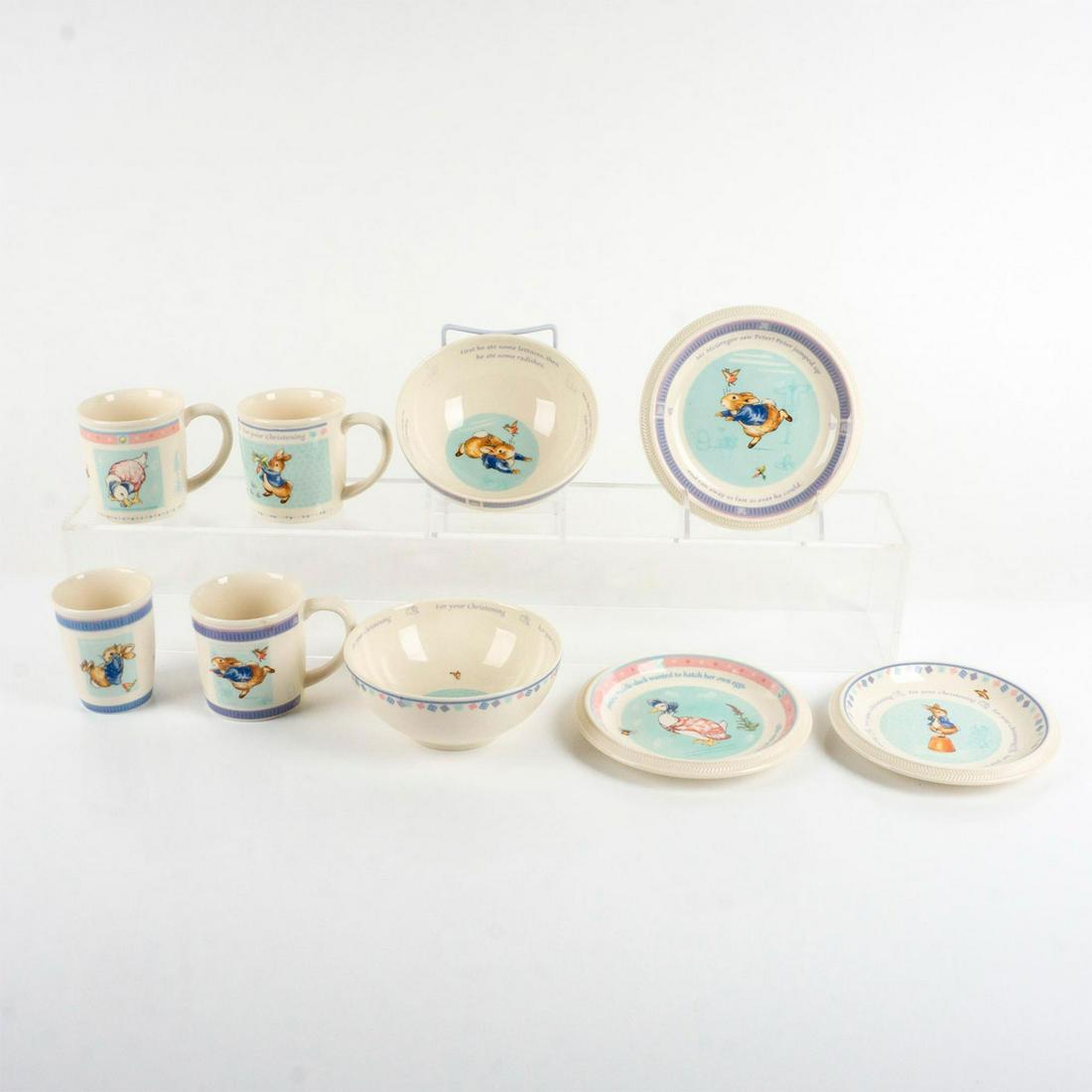 9pc Wedgwood Beatrix Potter, Peter Rabbit Christening Set (1 of 3)
