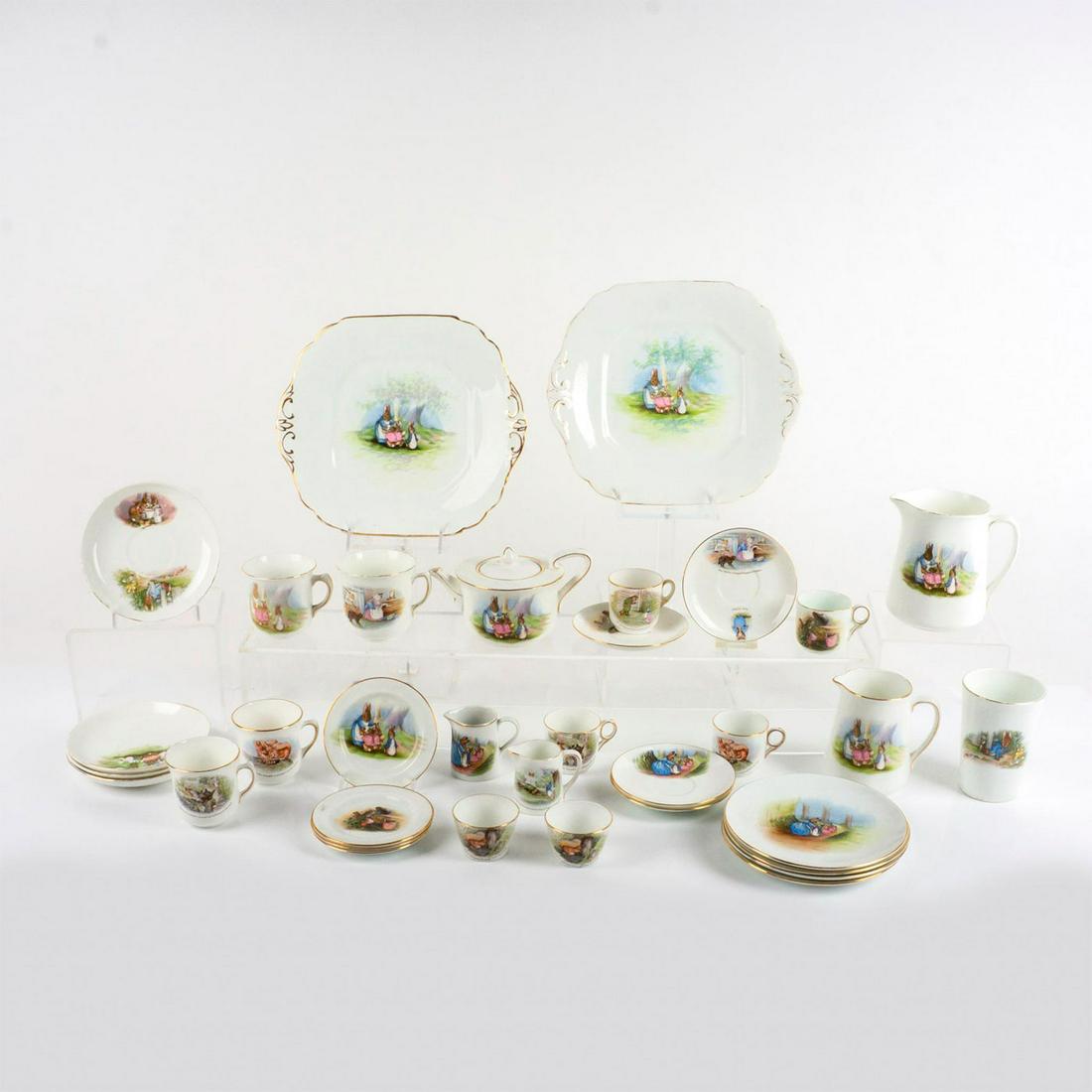 34pc Grimwades Beatrix Potter, Peter Rabbit Breakfast Set (1 of 6)