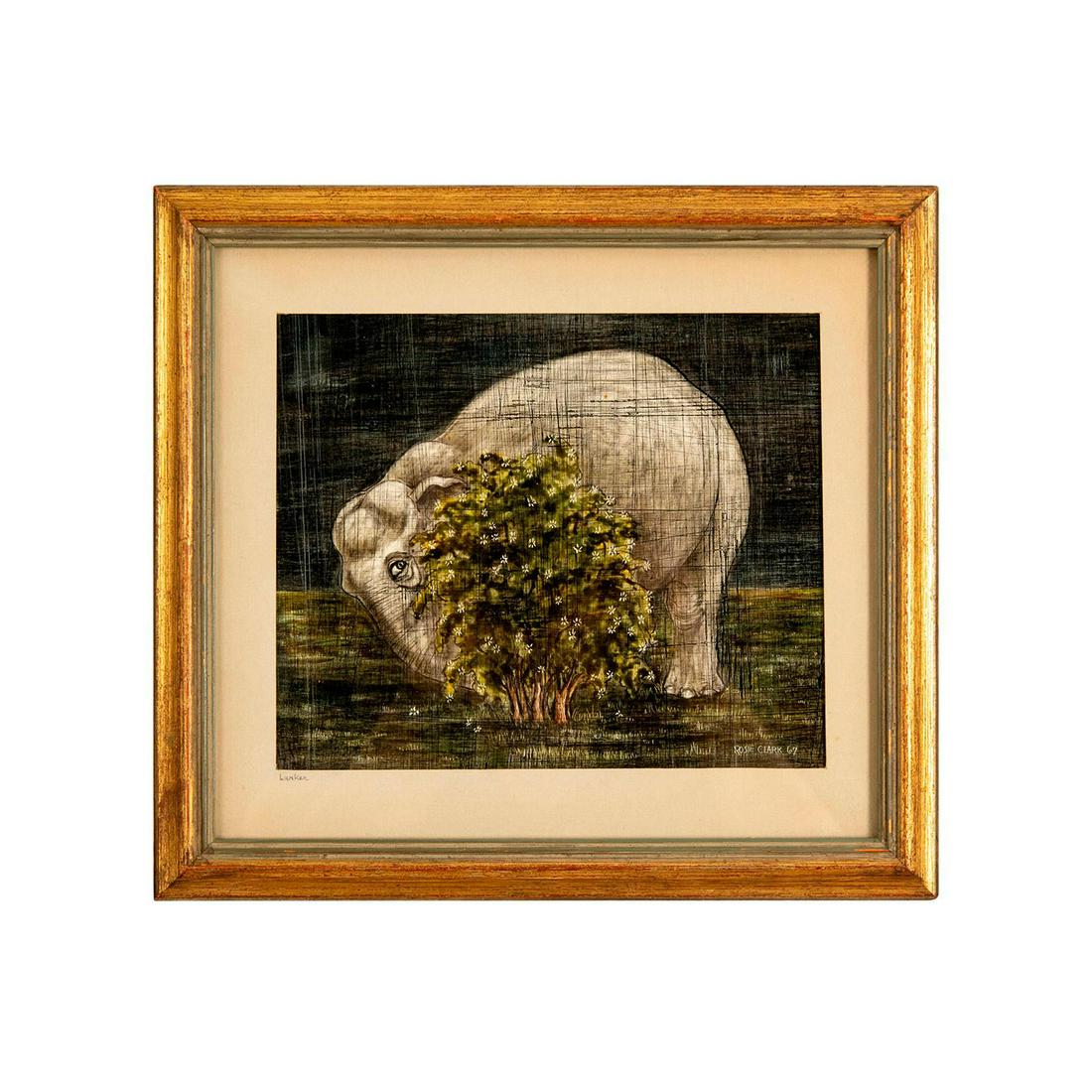 Rosie Clark (Atlanta, GA 1926-2016) Colored Etching (1 of 5)