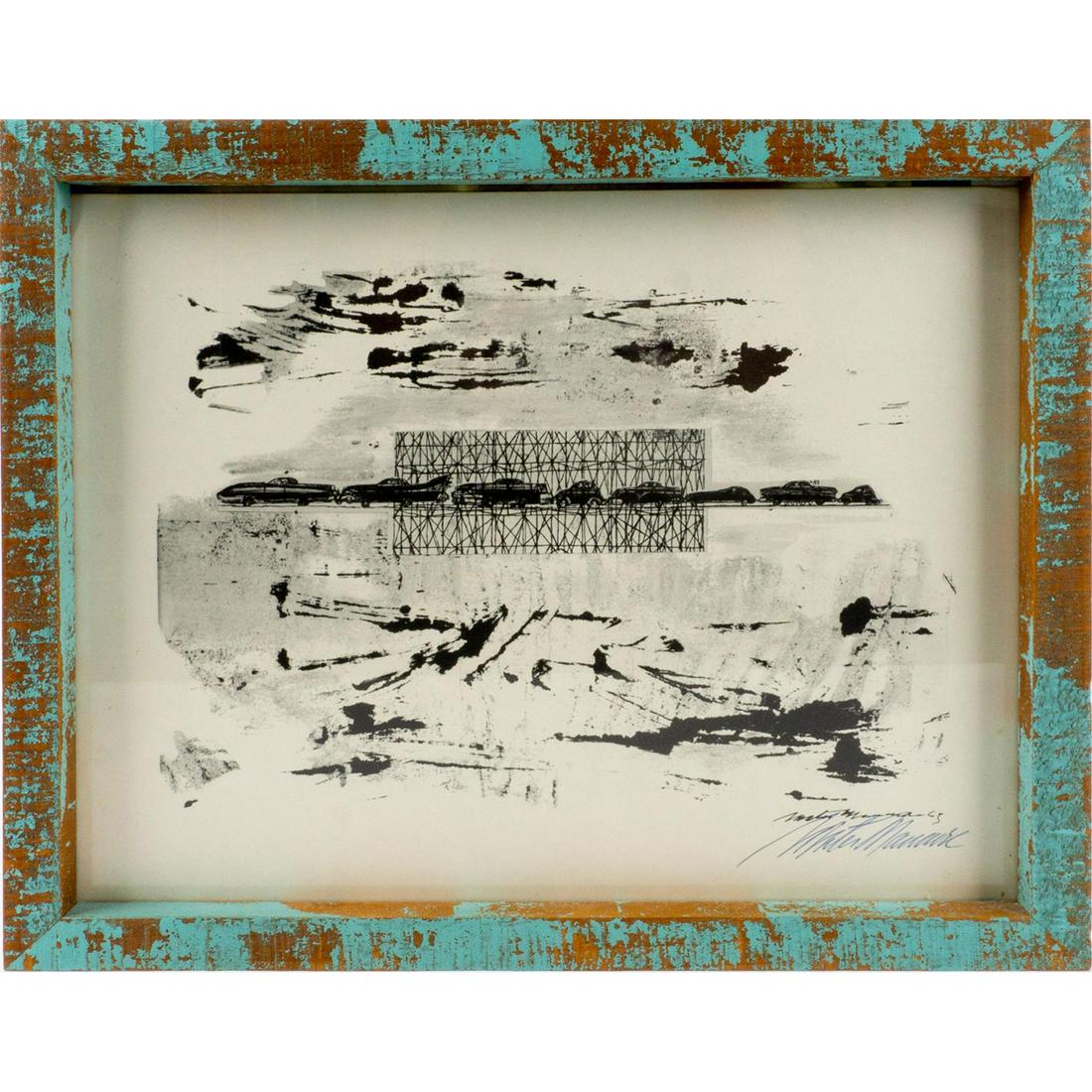 Mateo Manaure (Venezuelan, 1926-2018) Multi-Media Lithograph (1 of 4)