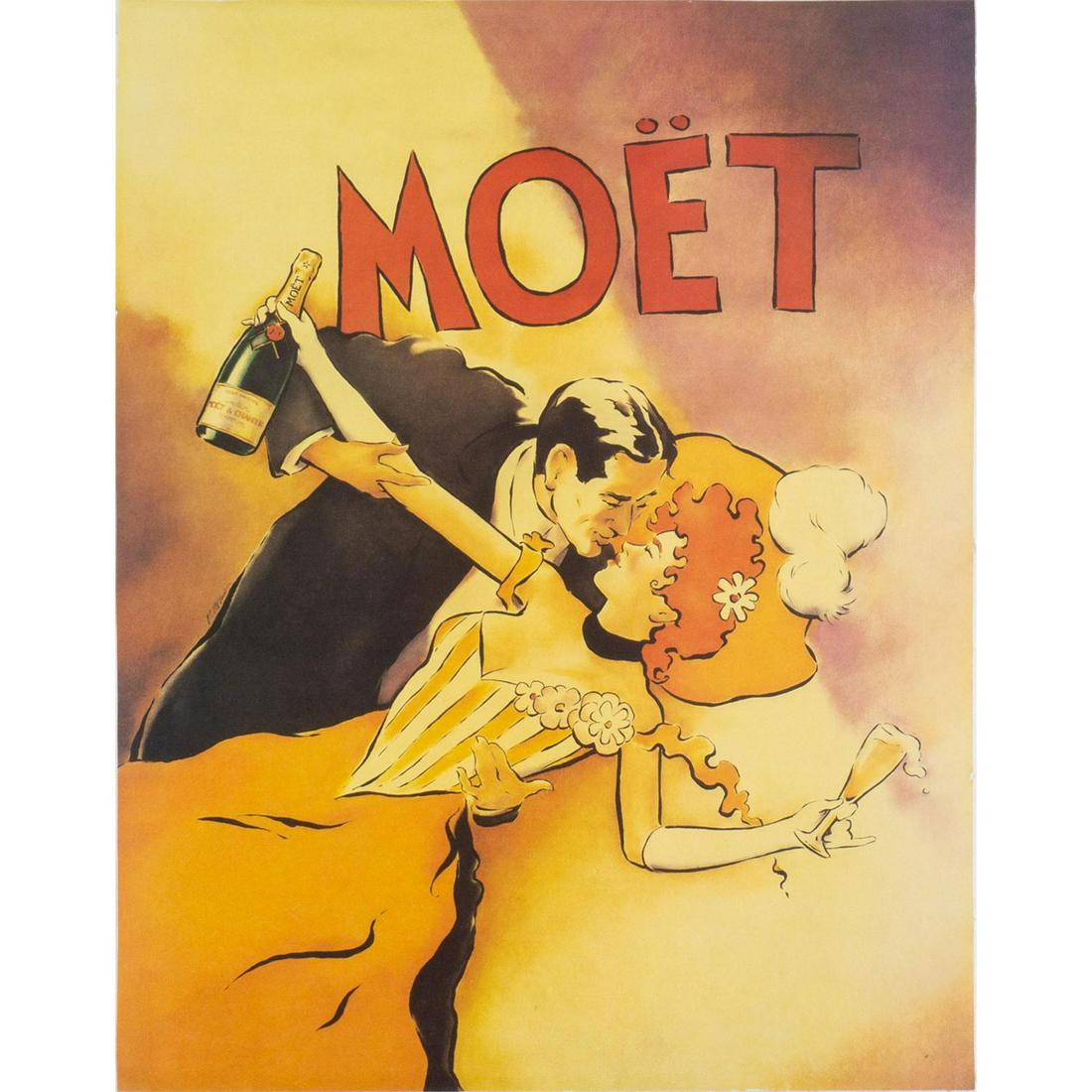 After Vince McIndoe (Canadian b. 1962) Moet & Chandon Print (1 of 4)
