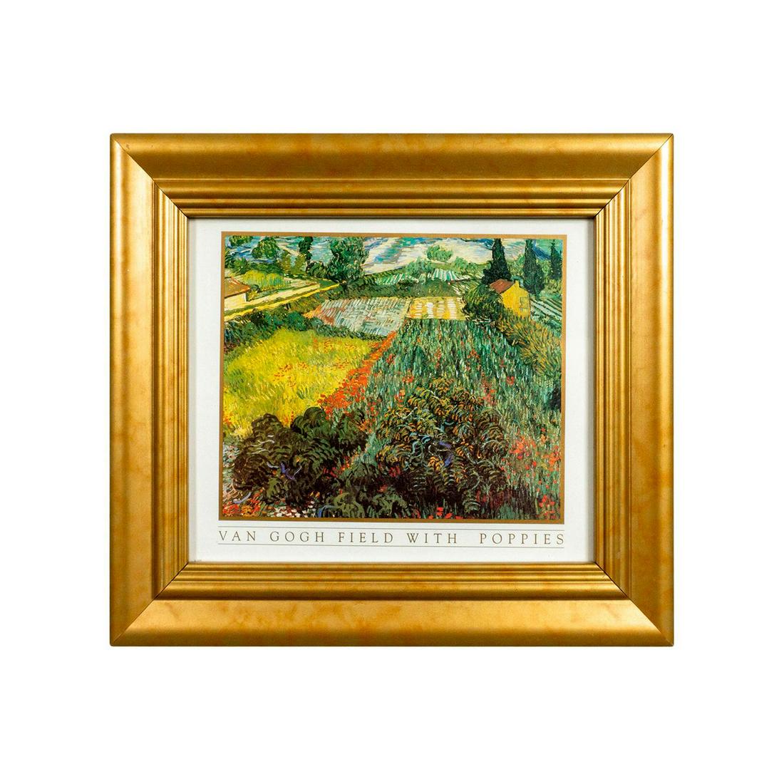 Framed Fine Art Print, Van Gogh Field With Poppies (1 of 4)