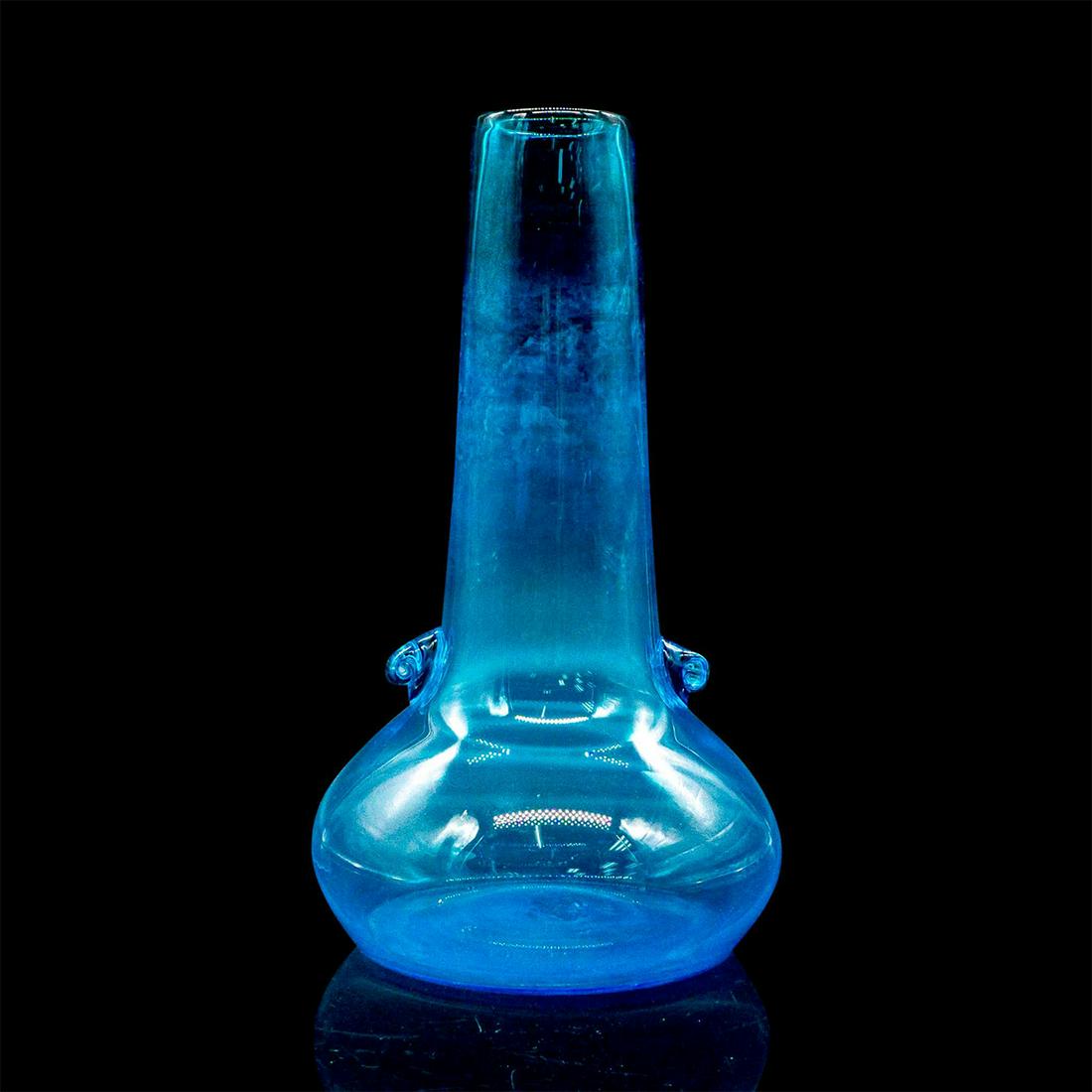 Vintage Art Glass Vase, Sky Blue (1 of 3)