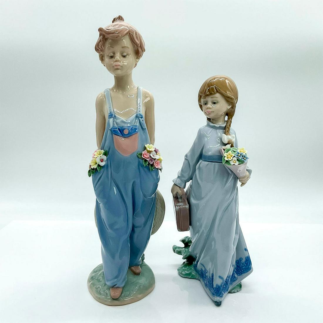 2pc Lladro Figurines, Boy and Girl (1 of 3)