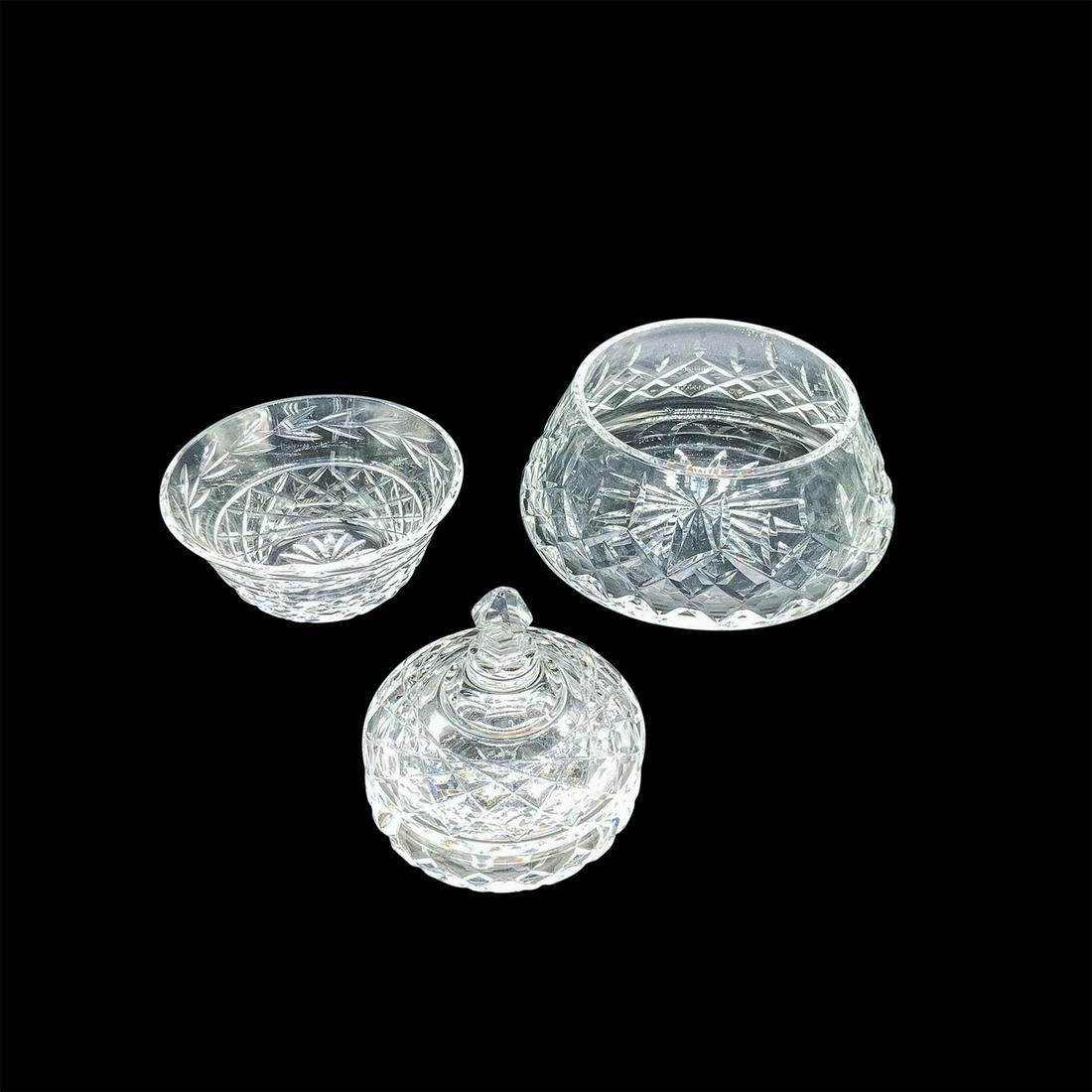 3pc Vintage Waterford Crystal Bowls & Candy Dish with Lid (1 of 5)