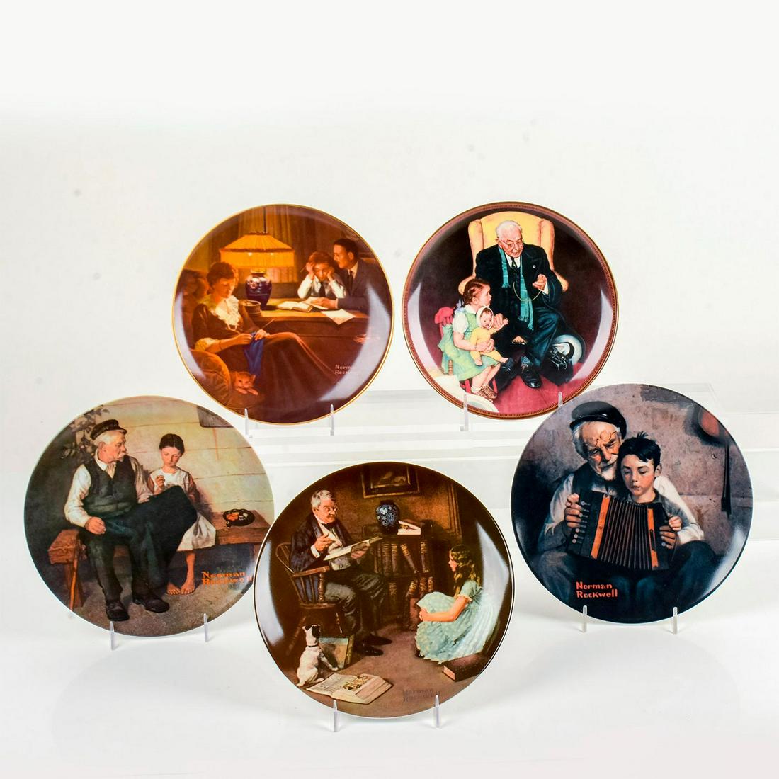 5pc Edward M. Knowles China Father & Grandfather Plates (1 of 5)