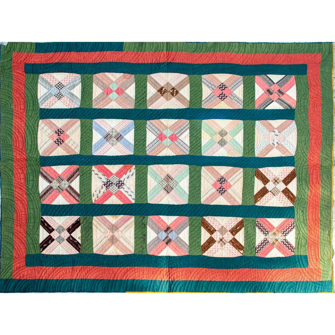 Antique Americana Handmade Scrap Quilt (1 of 6)