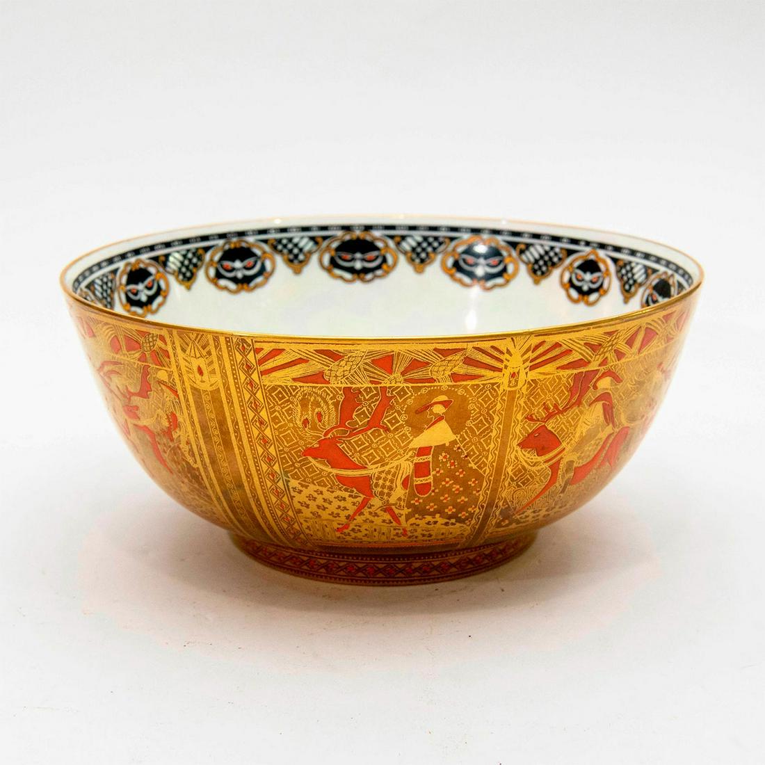 Wedgwood Flame Fairyland Coral and Bronze Lustre Imperial Bowl (1 of 5)