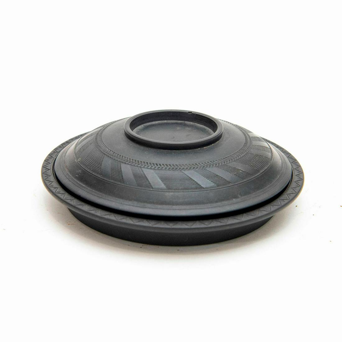 Early Wedgwood Black Basalt Dish with Lid (1 of 4)