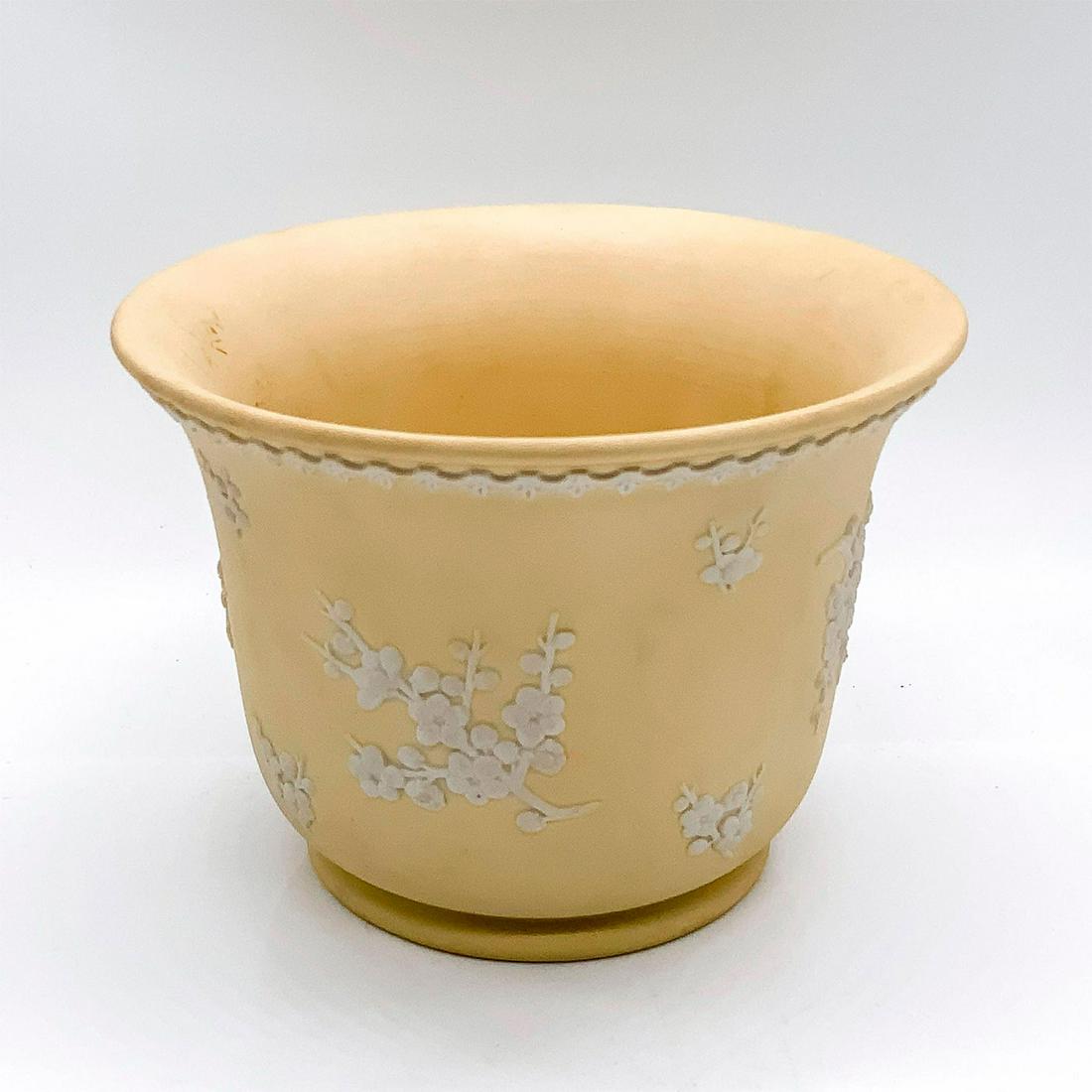 Wedgwood Jasperware Vase Yellow and White Primrose Blossom (1 of 3)