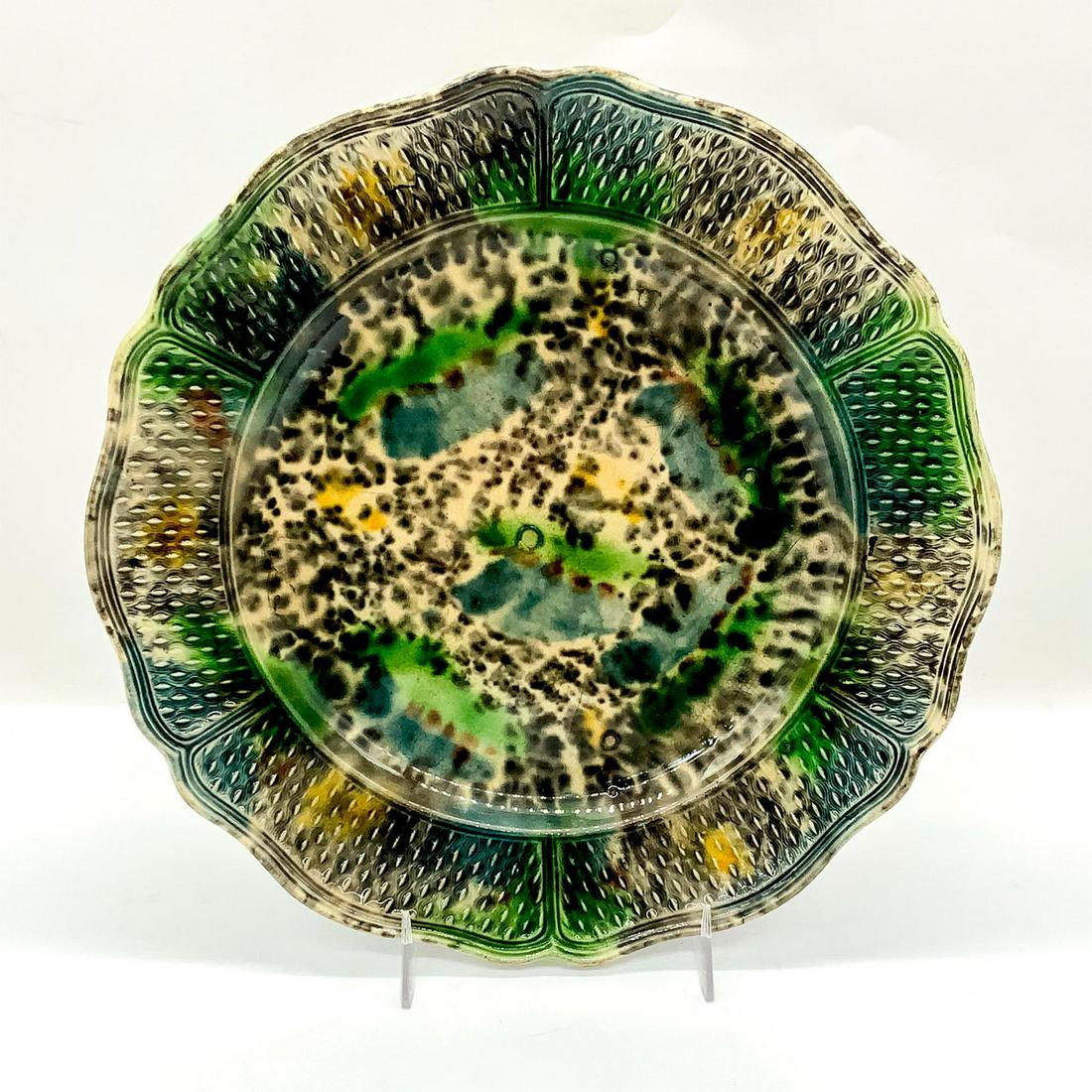 Tortoiseshell Ware or Whieldon Ware England Plate (1 of 2)