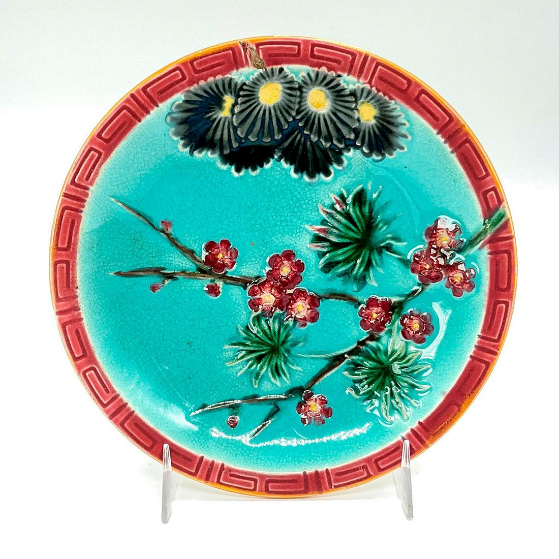 Antique Wedgwood Majolica Blossom Plate (1 of 3)