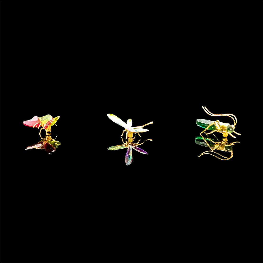 3pc Swarovski Crystal Paradise Objects, Insects (1 of 2)