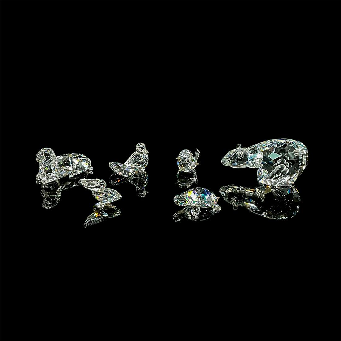 6pc Swarovski Silver Crystal Figurines, Animals (1 of 5)