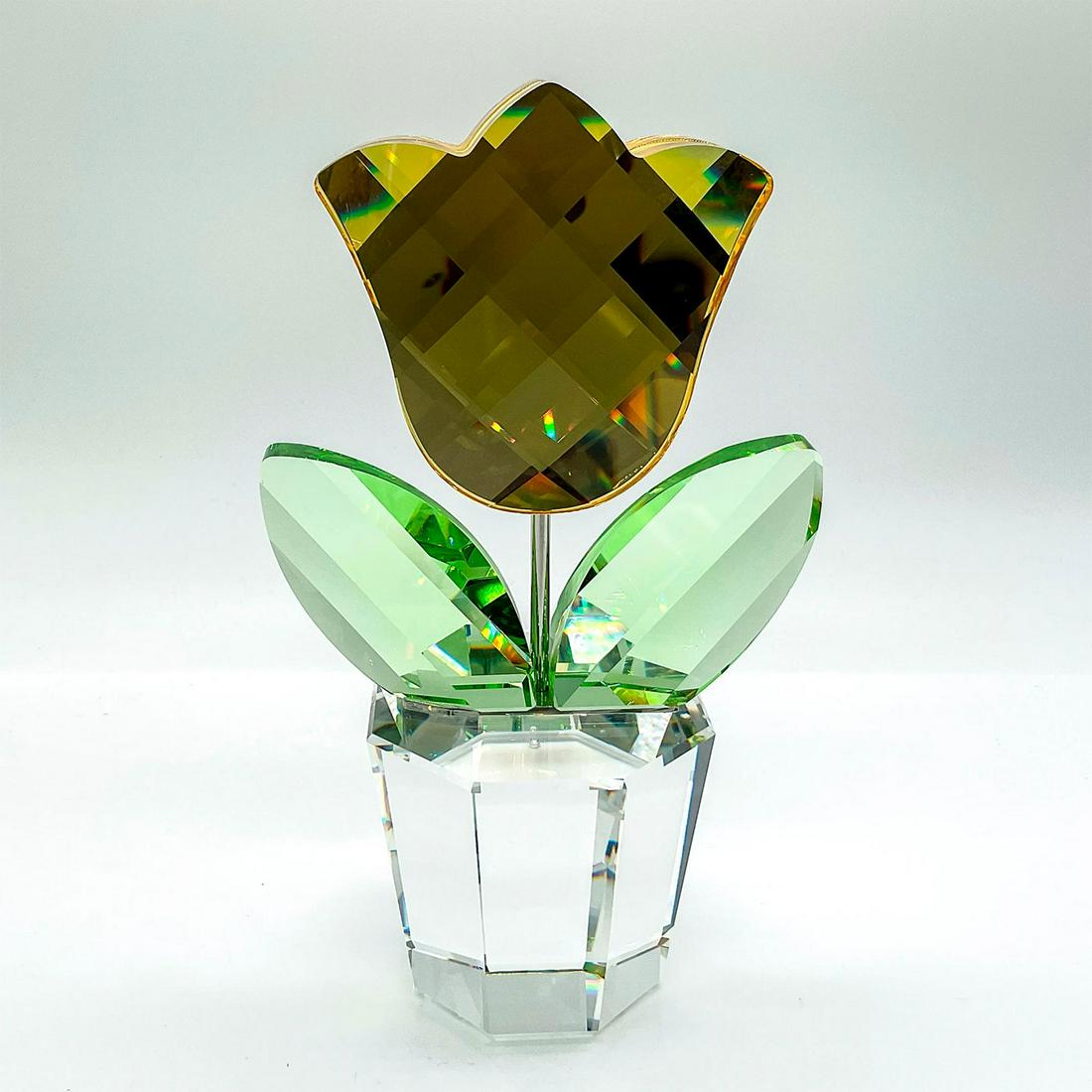 Swarovski Large Crystal Figurine, Yellow Tulip (1 of 5)