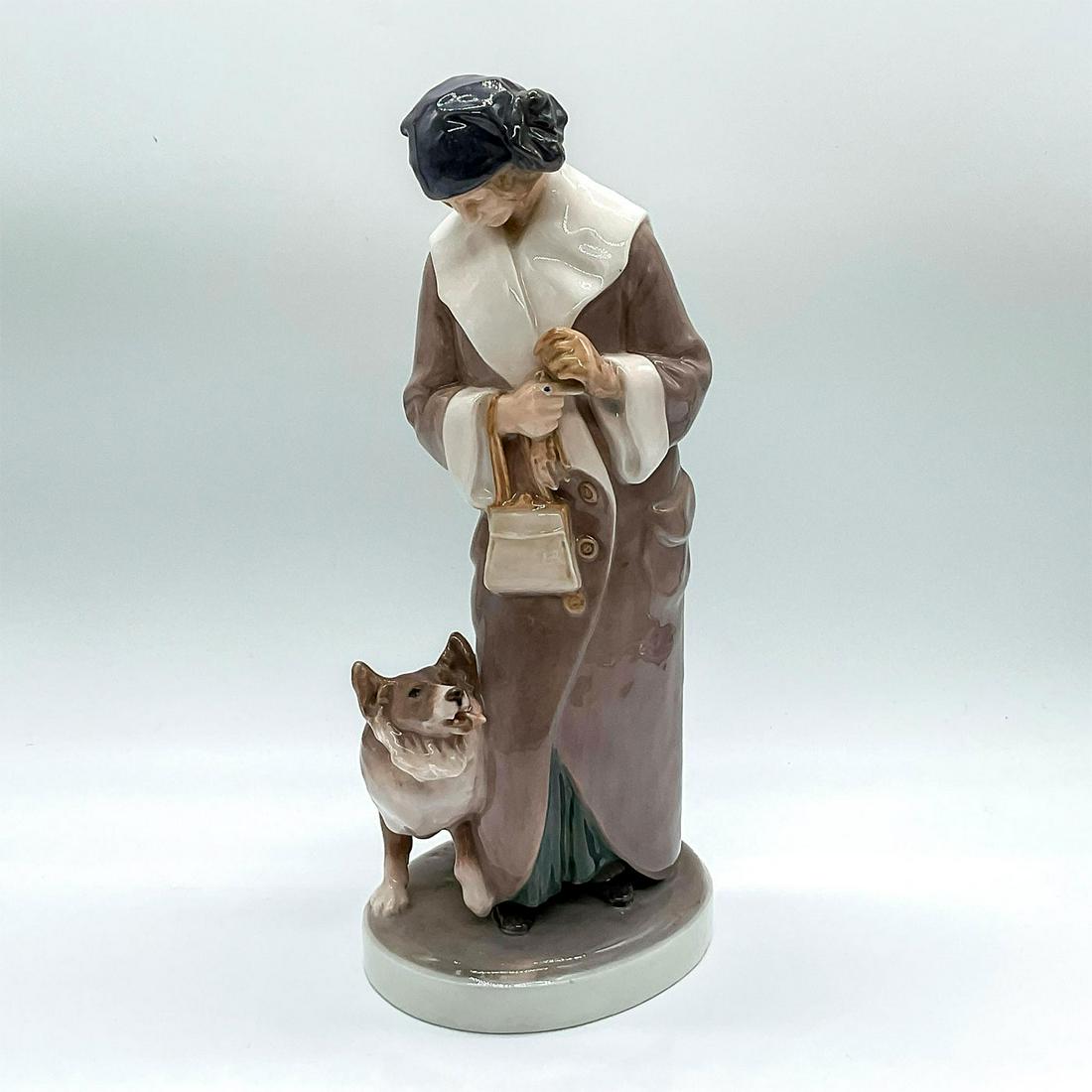 Royal Copenhagen Porcelain Figurine, Woman with Collie (1 of 4)