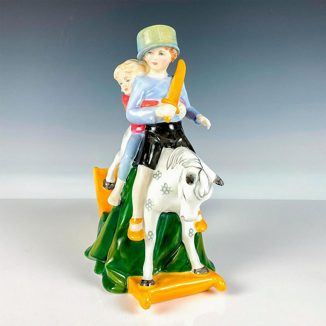 Hold Tight - HN3298 - Royal Doulton Figurine: Artist: Amanda Hughes Issued: 1990 - 1993 Dimensions: 8.5"H Manufacturer: Royal Doulton Country of Origin: England