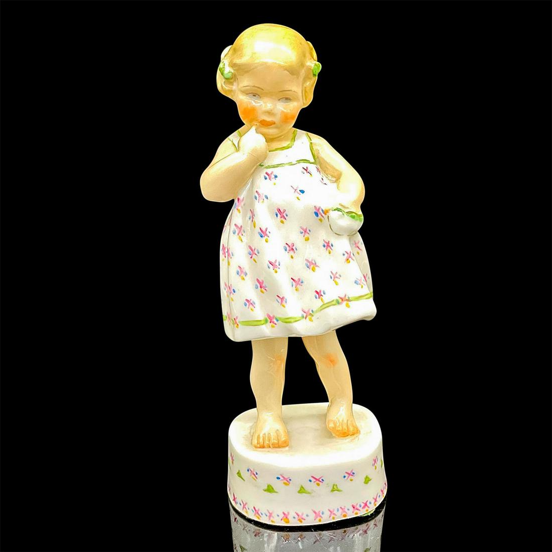 Royal Worcester Porcelain Figurine, Only Me 3226: Vintage glazed figure of a girl standing with her hand in her pocket. Royal Worcester backstamp. Dimensions: 6"H Manufacturer: Royal Worcester Country of Origin: England