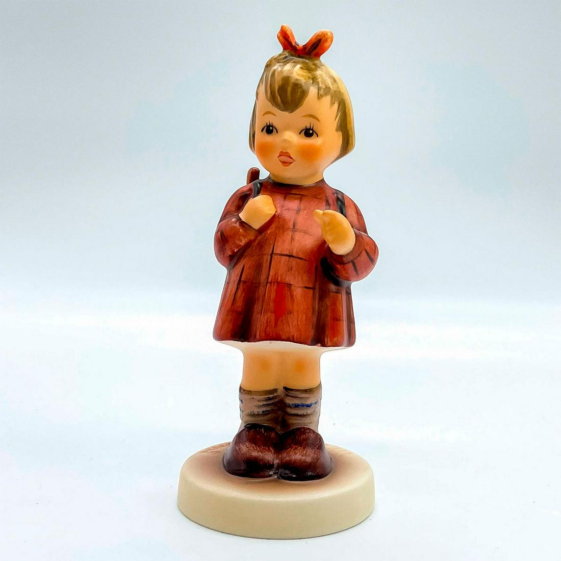Goebel Hummel Figurine, Whatï¿½s That: Exclusive edition for M. I. Hummel club. Porcelain hand painted in matte finish. Goebel backstamp. Impressed M. I. Hummel to round base. Artist: M. I. Hummel Issued: 1997 - 1998 Dimensions: 1.5"W x 4.