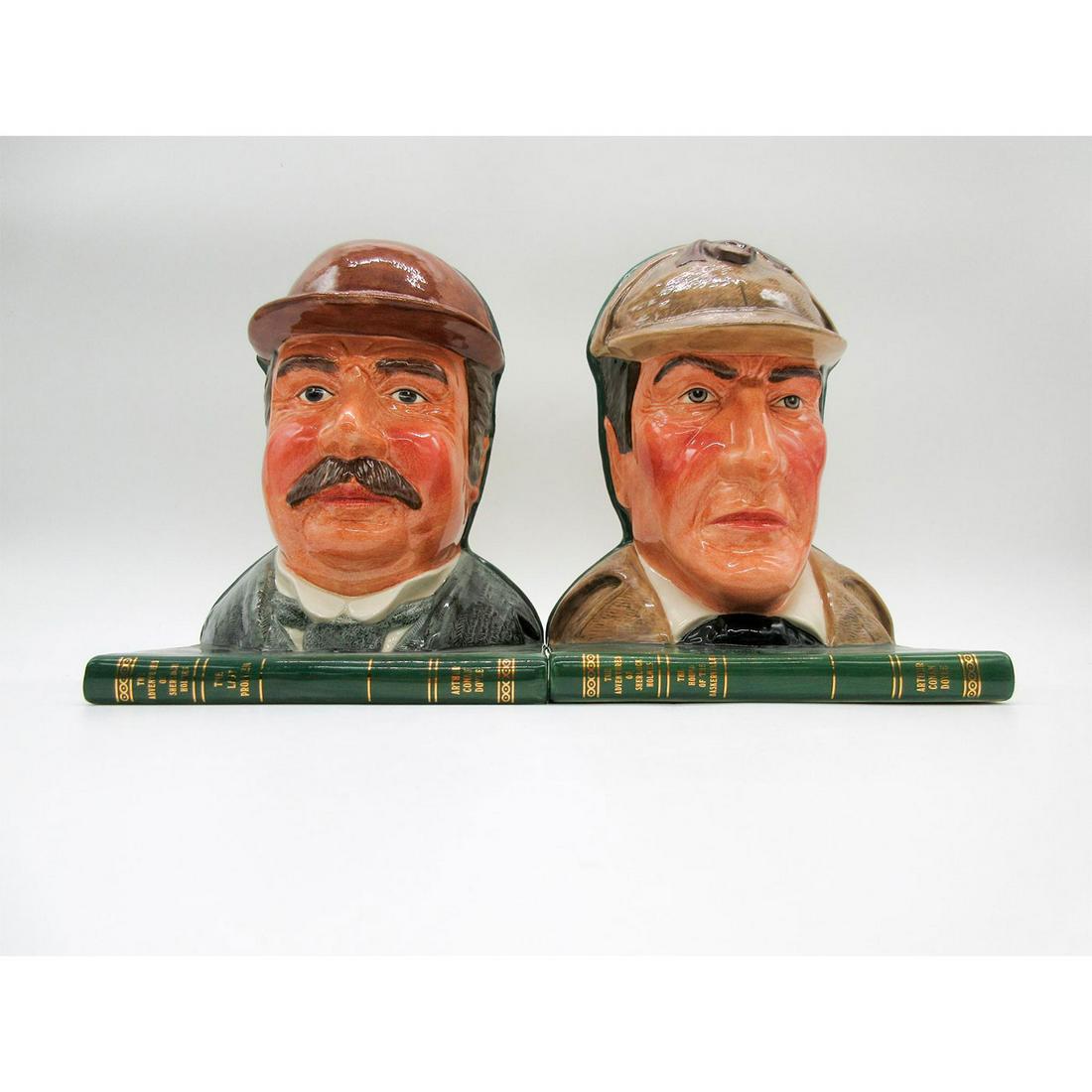 Sherlock Holmes D7038 and Dr. Watson D7039 - Bookends - Royal Doulton (1 of 5)