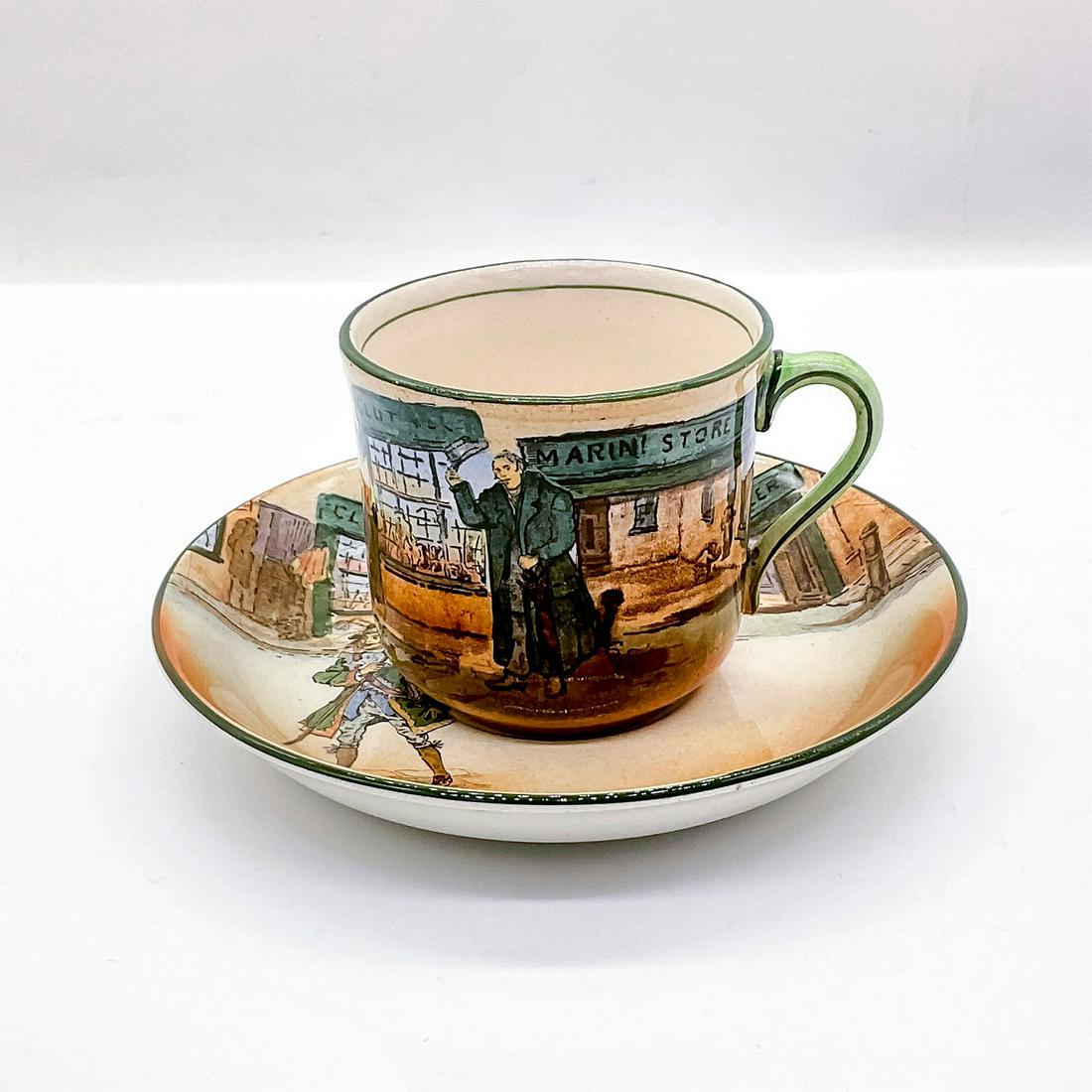 Royal Doulton Dickens Ware Tea Cup/Saucer, Squeers + Rudge (1 of 3)