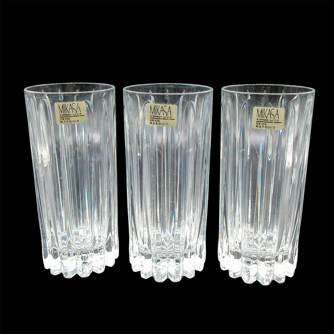 3pc Mikasa Highball Glasses, Marquis (1 of 6)