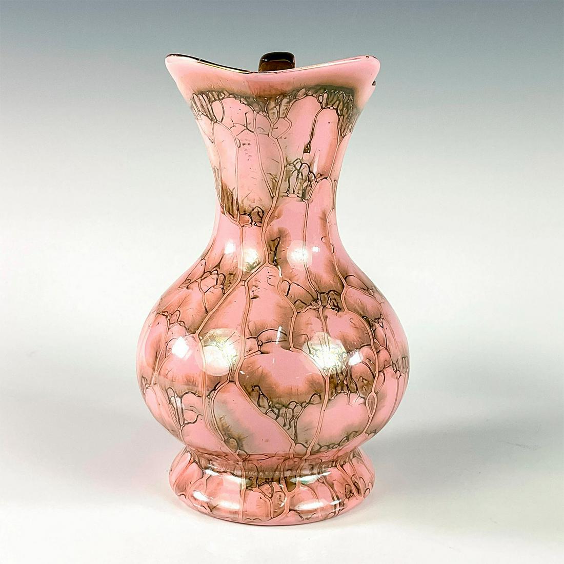 Mid-Century Dutch Hand Painted Porcelain Brass Accented Vase (1 of 3)