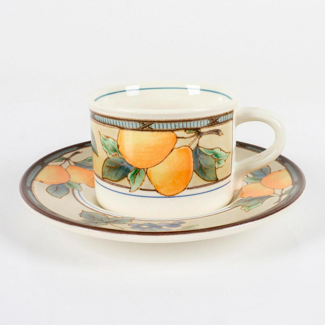 2pc Mikasa Espresso Cup & Saucer, Garden Harvest (1 of 6)