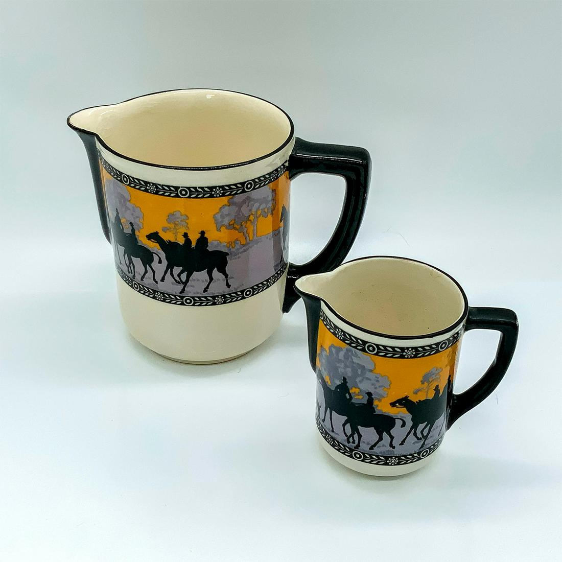 2pc Royal Doulton Porcelain Pitchers, Hunting Silhouettes (1 of 3)