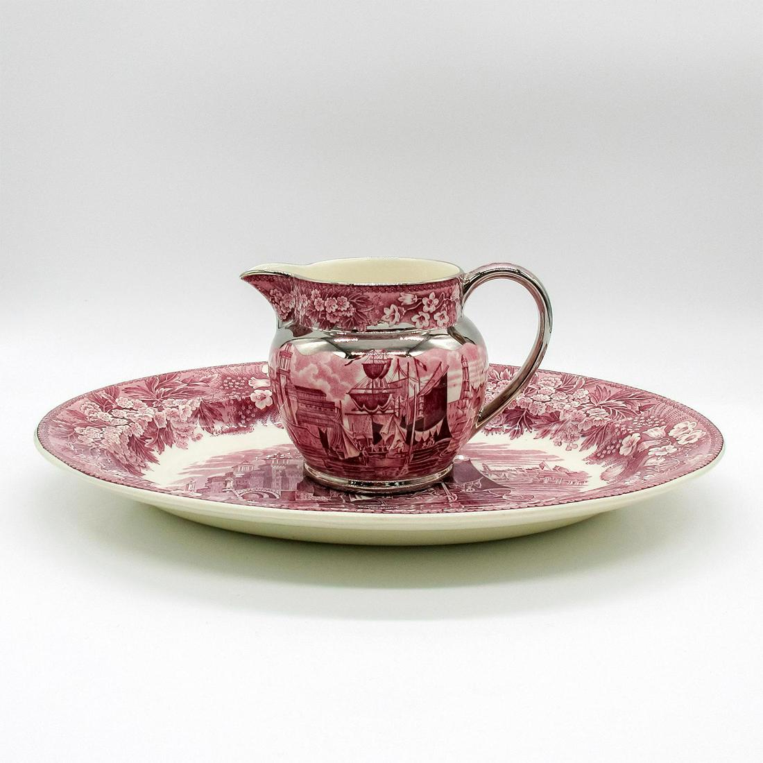 2pc Wedgwood Pitcher and Serving Platter, Ferrara Pattern (1 of 6)
