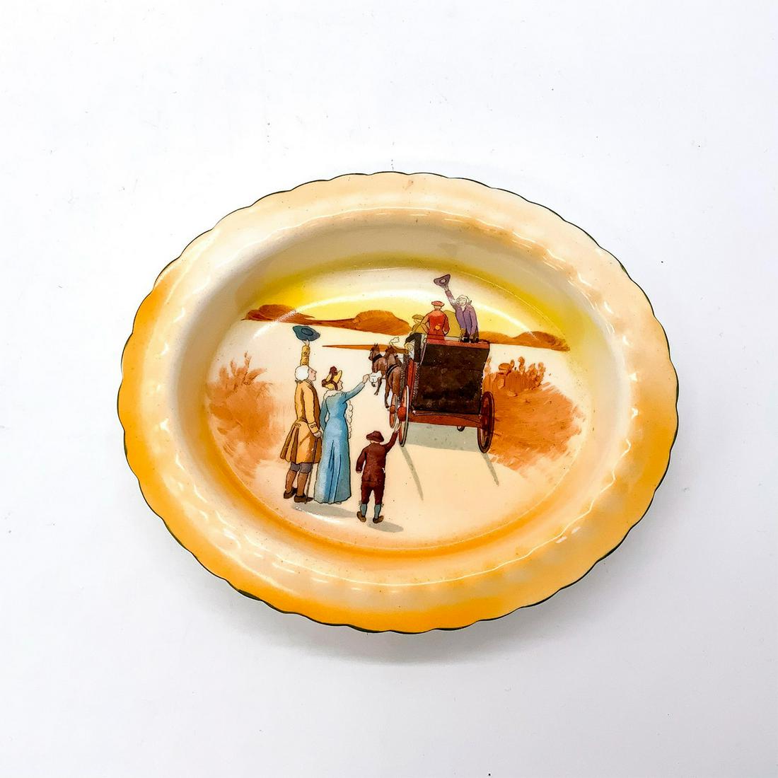 Vintage Royal Doulton Decorative Oval Tray, Coaching Days (1 of 3)