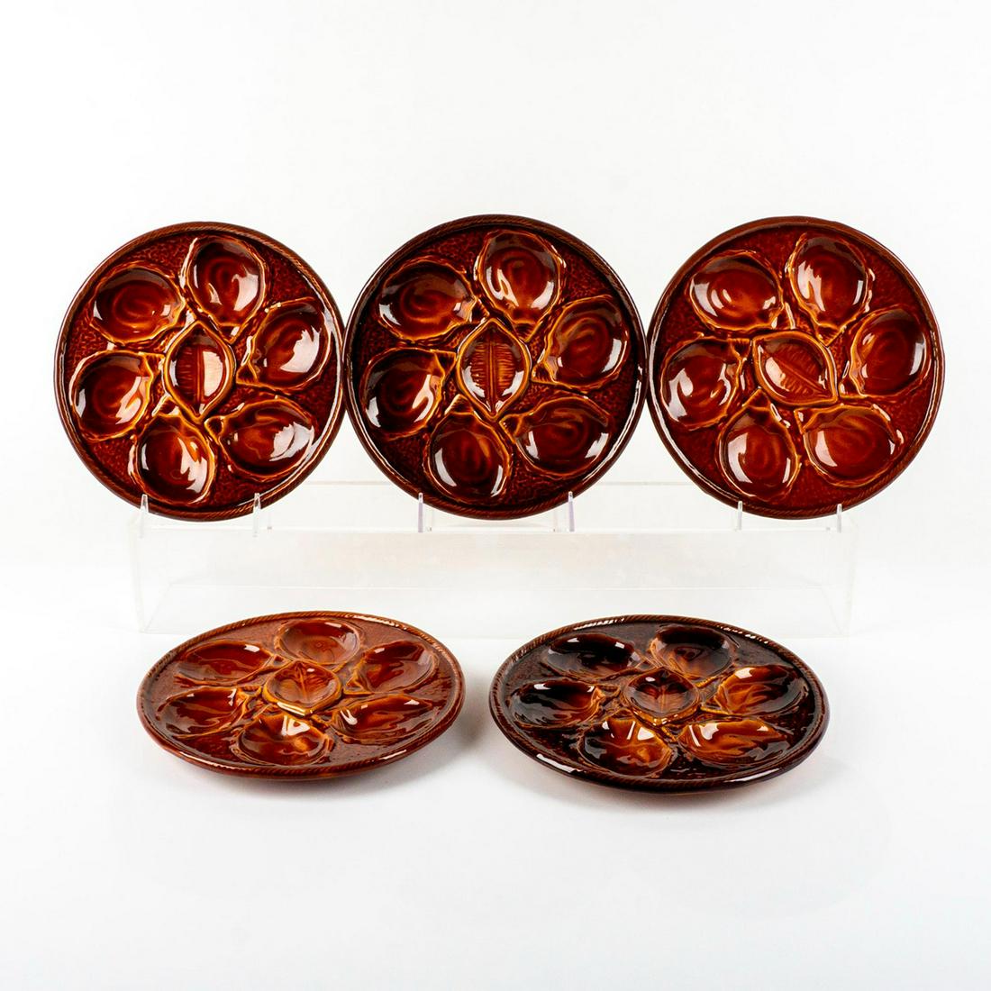 5pc Vintage St. Clement French Oyster Plates (1 of 4)