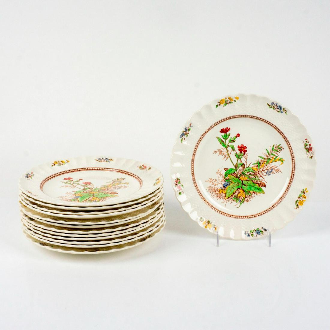 13pc Vintage Spode Dinner Plates, Rosalie Pattern (1 of 2)