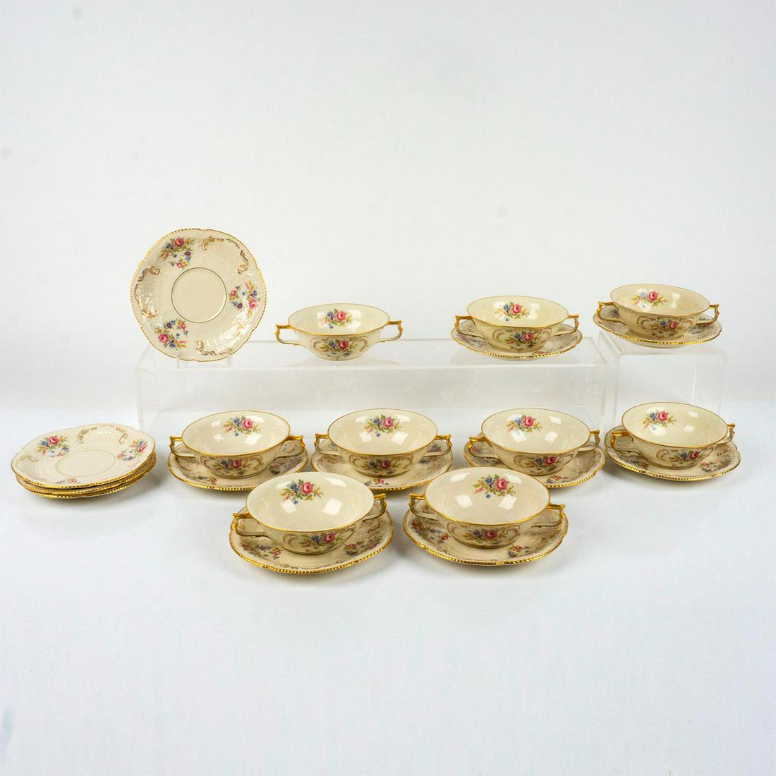 21pc Vintage Rosenthal Soup Bowl Set, Sanssouci Pattern (1 of 4)