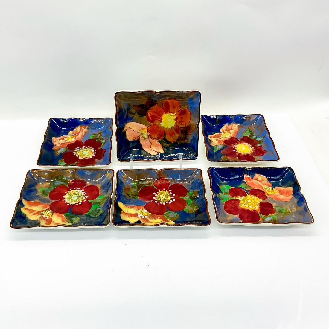 6pc Royal Doulton Trinket Dishes, Wild Roses D6227 (1 of 2)