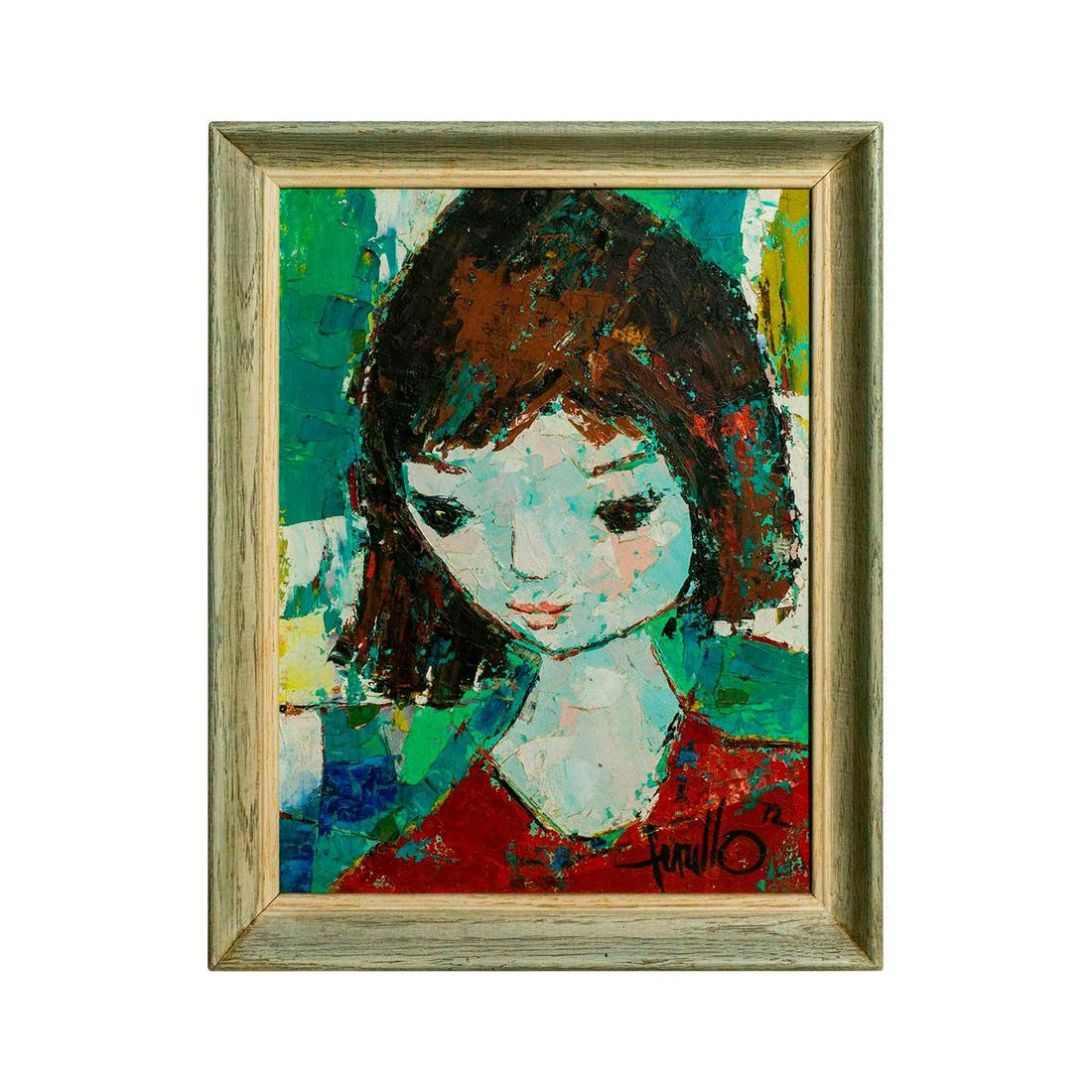 Edith E. Ferullo (American,1928-2008) Oil Painting on Board (1 of 5)