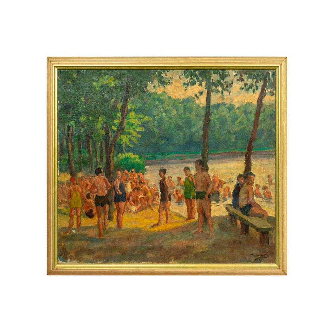 Pinchas Abramovich (Israeli, 1909-1986) Oil Painting (1 of 6)