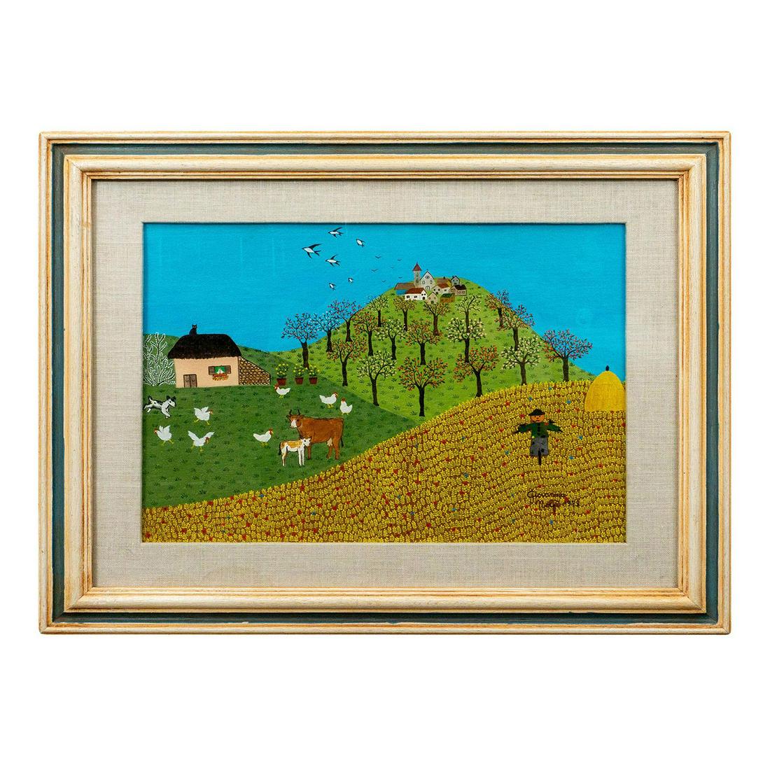 Giovanna Nolfi (Italian, 20th c.) Acrylic Painting on Canvas (1 of 6)