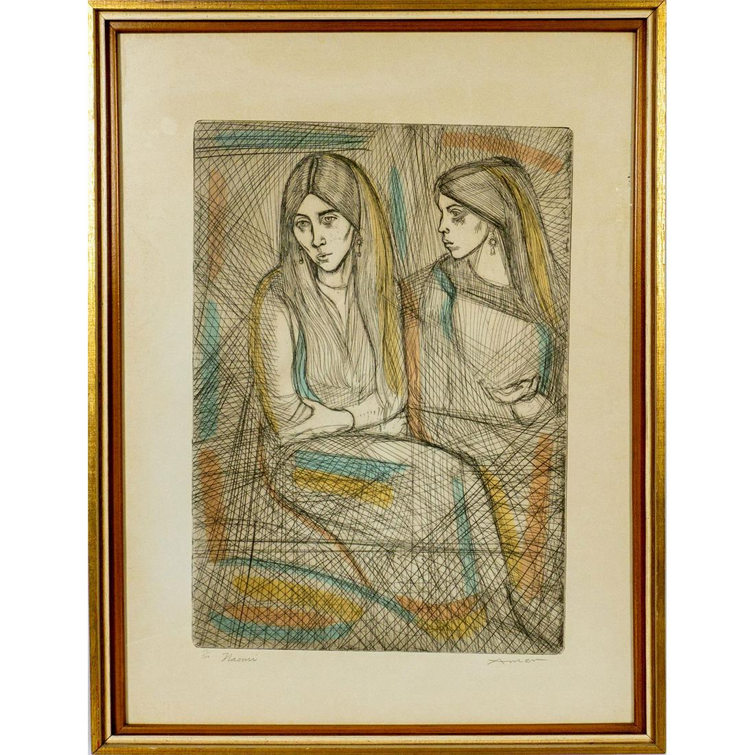 Irving Amen (American, 1918-2018) Naomi Original Etching (1 of 7)