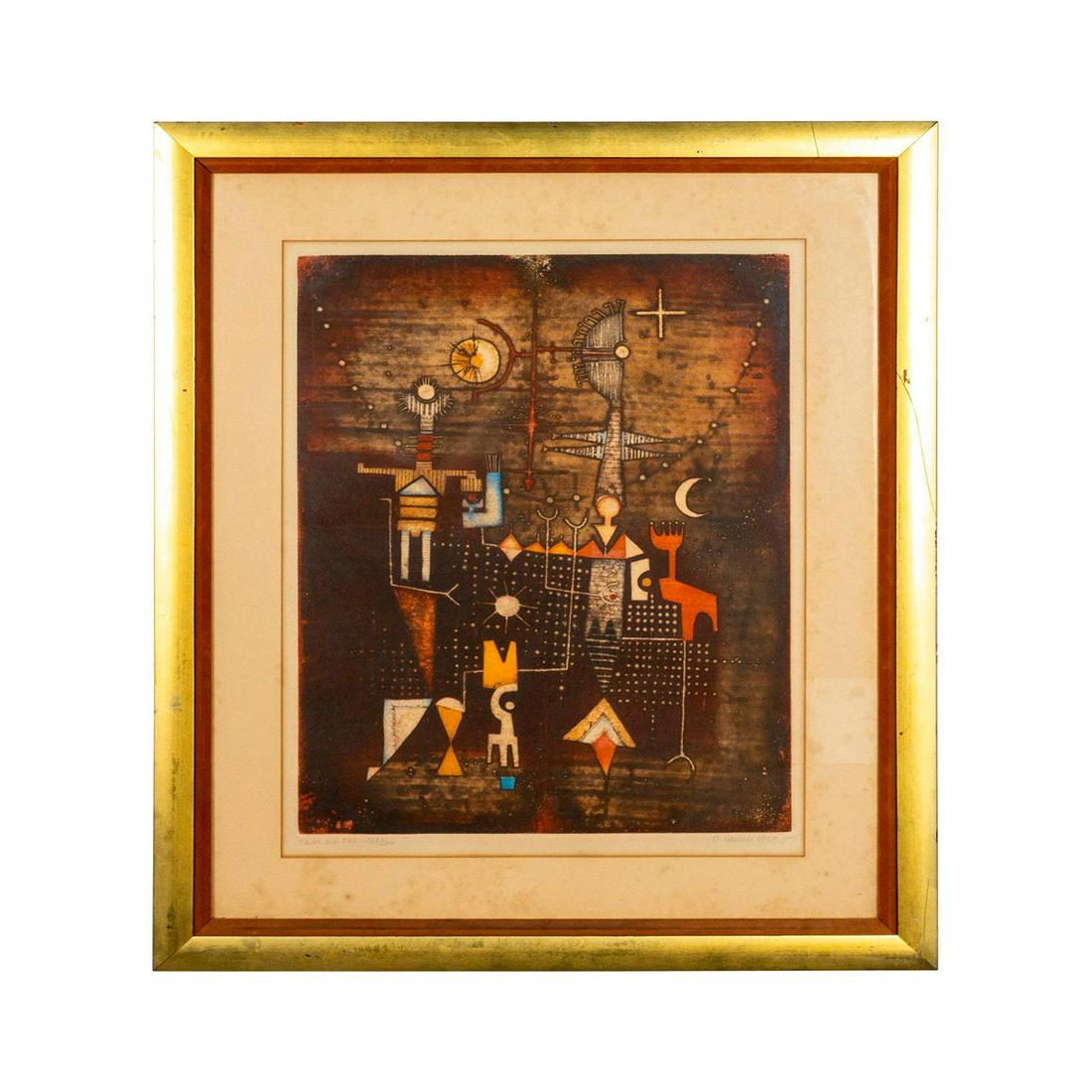 Diane Hansen (American, 20th c.) Lithograph, Earth And Fire (1 of 5)