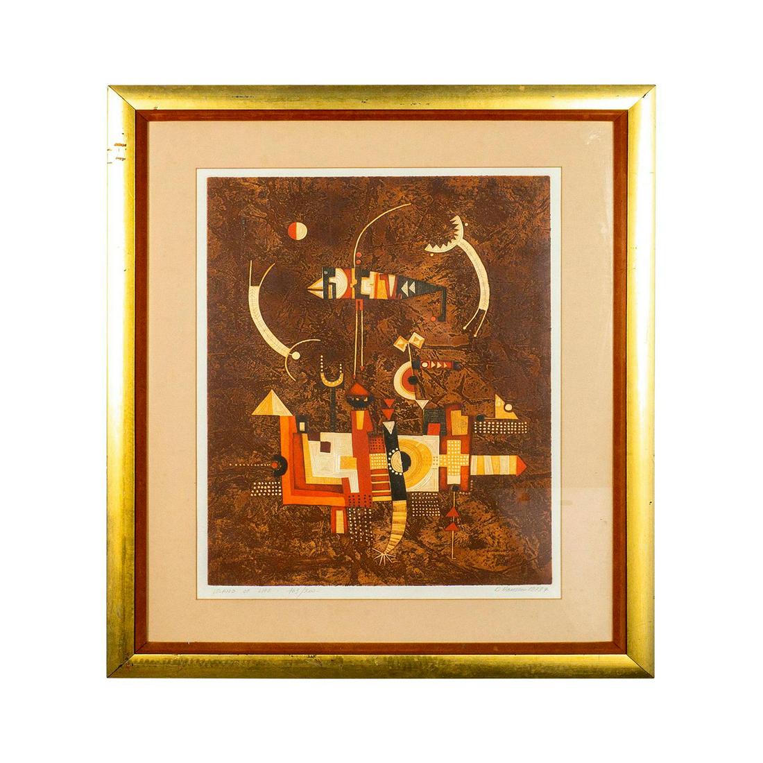 Diane Hansen (American, 20th c.) Lithograph, Island Of Life (1 of 6)