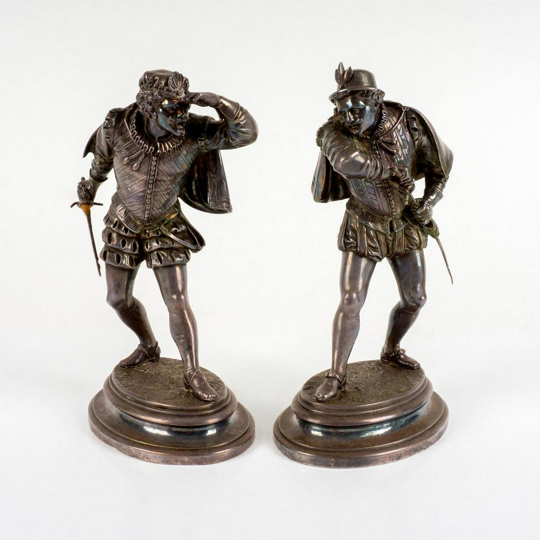 Emile Guillemin (French, 1841-1907) Pair of Silver Sculptures (1 of 4)